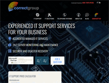 Tablet Screenshot of correct-group.co.uk